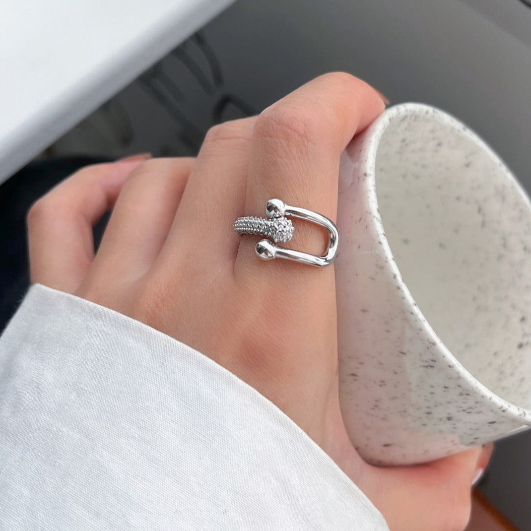 Crossover Micropavé Open End Ring Jewelry