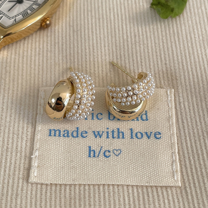 French Vintage Pearl Earrings