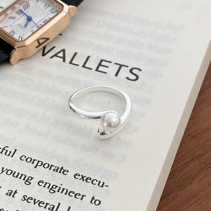 Adjustable Minimalist Pearl Ring