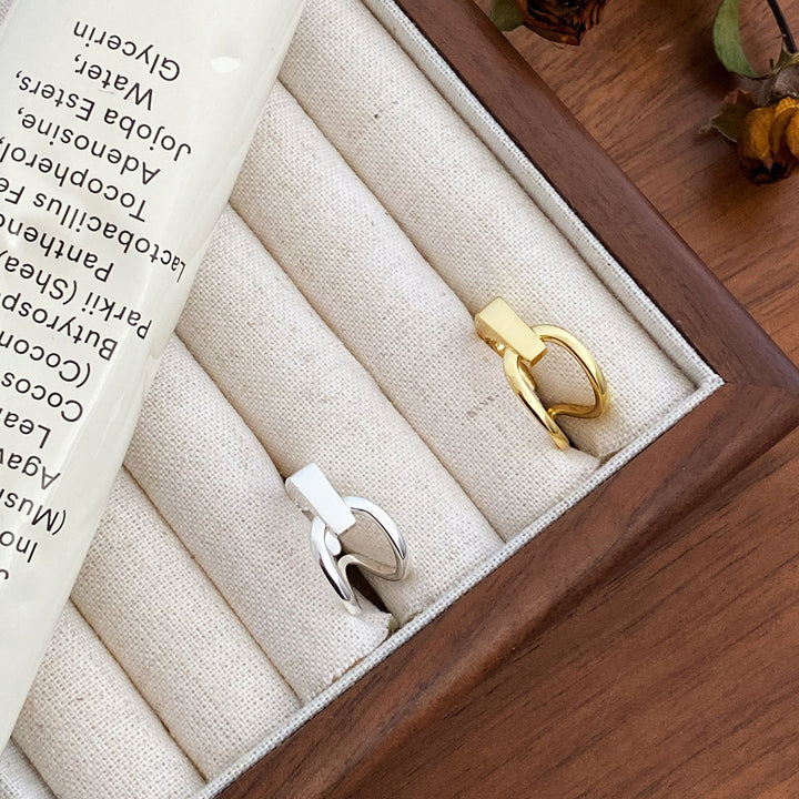 Sterling Silver Asymmetrical Adjustable Ring