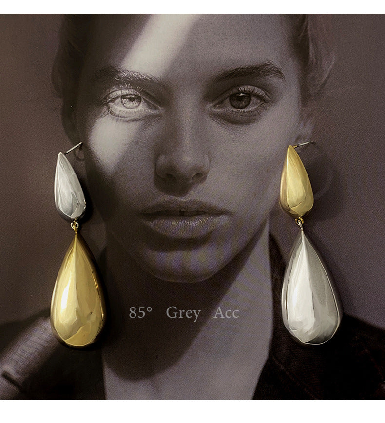 Water Drops Color Clash Earrings