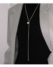 Pearl Adjustable Long Necklace