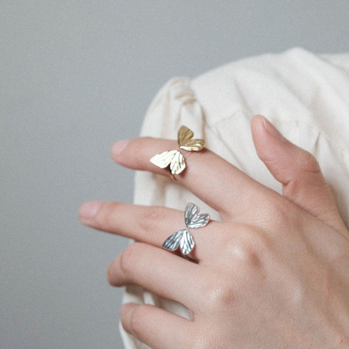 Sterling Silver Forest Butterfly Ring