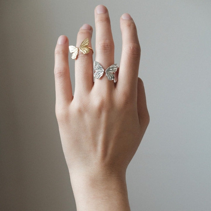 Sterling Silver Forest Butterfly Ring