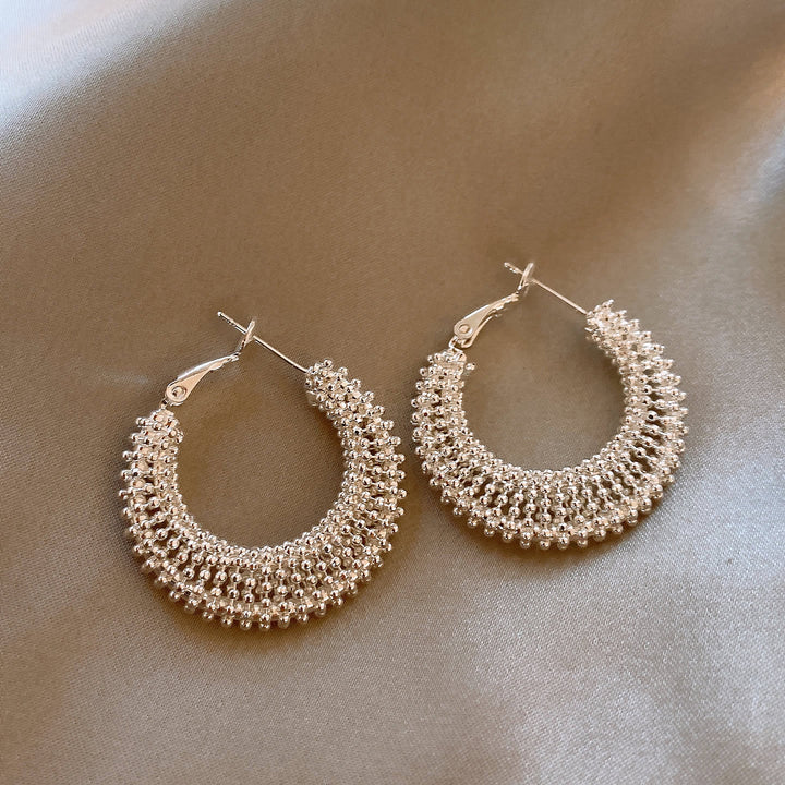 Textured Woven Hoop Earrings