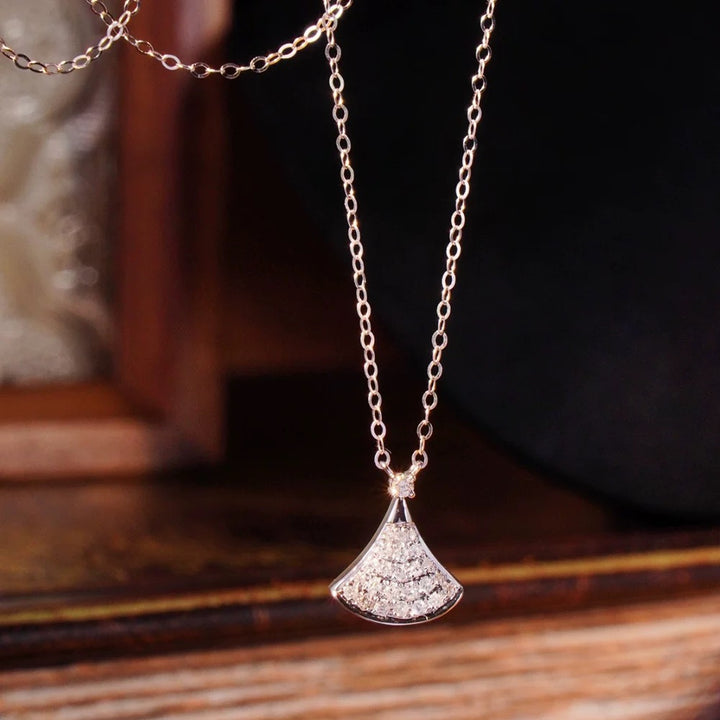 Radiant Fan Pavé Moissanite Necklace