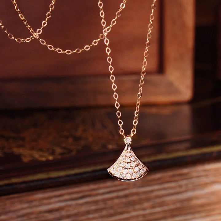 Radiant Fan Pavé Moissanite Necklace