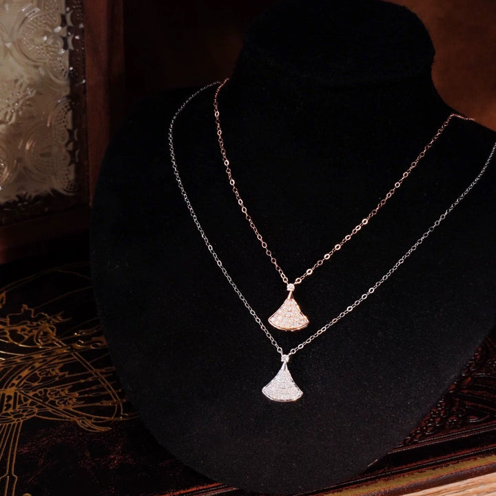 Radiant Fan Pavé Moissanite Necklace