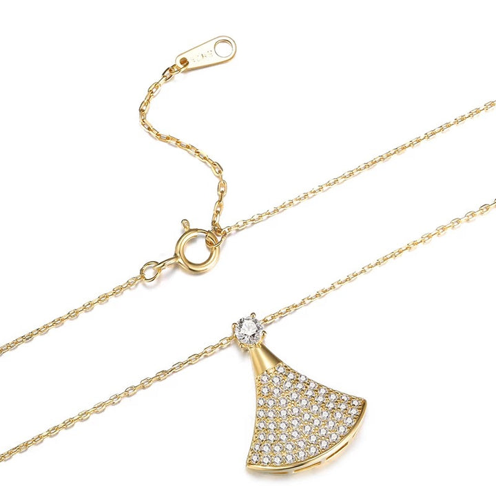 Radiant Fan Pavé Moissanite Necklace