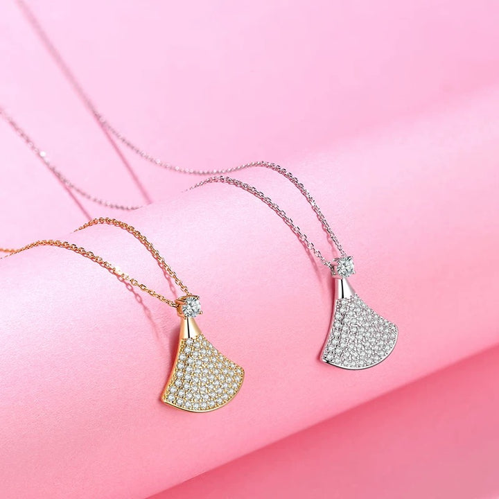 Radiant Fan Pavé Moissanite Necklace