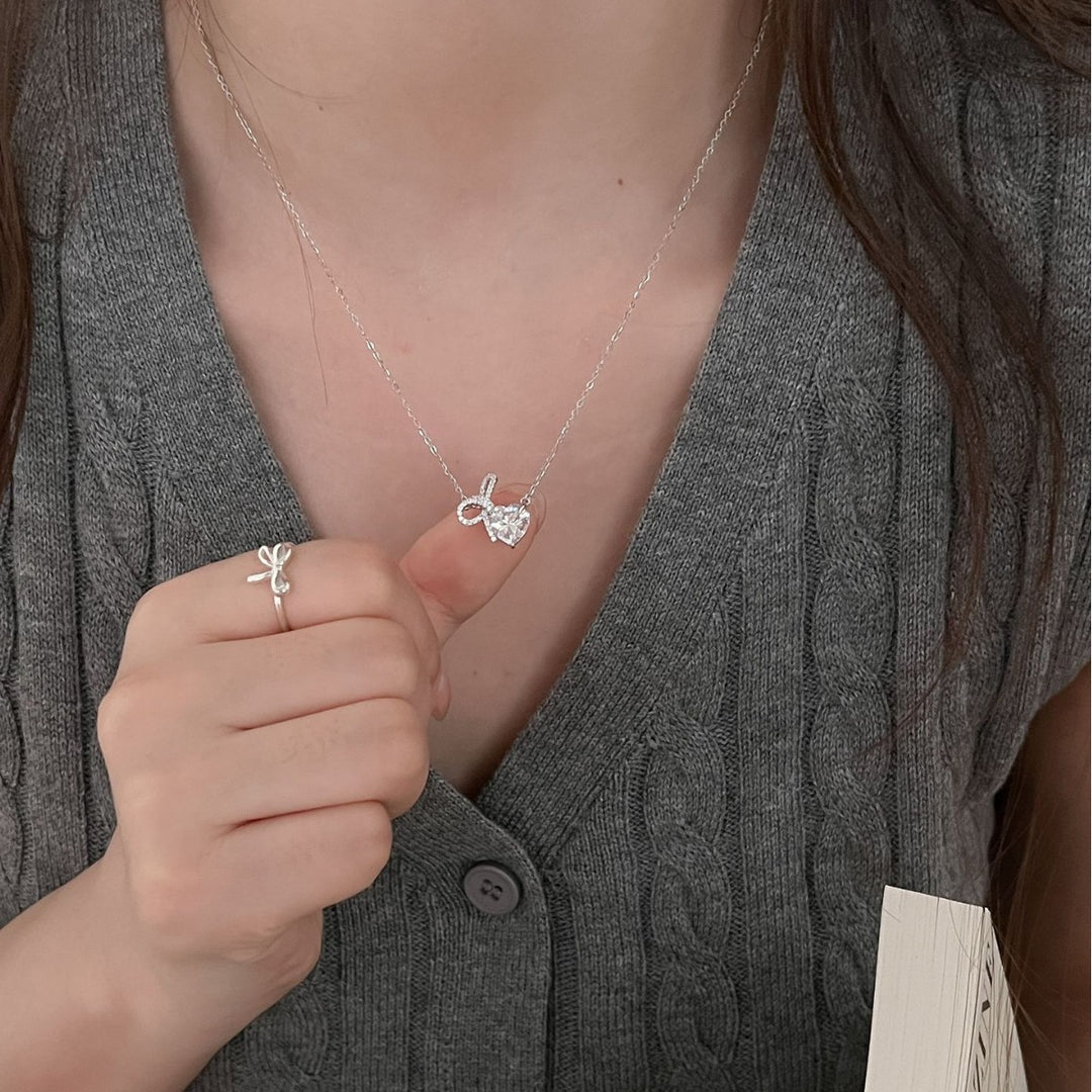 Ribbon Heart Necklace