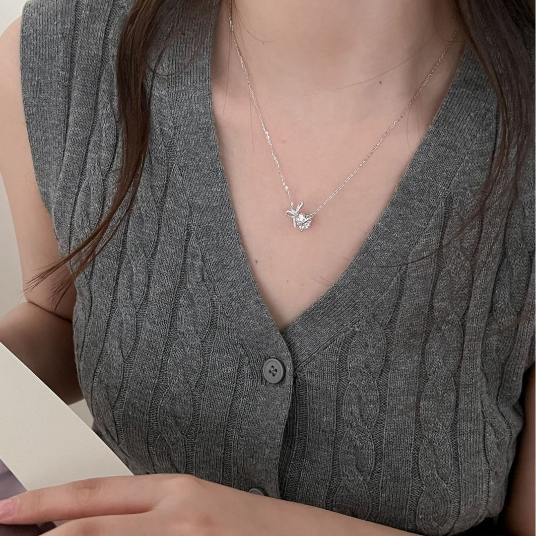 Ribbon Heart Necklace