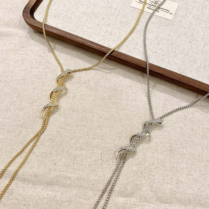 Long Twisted Snake Necklace