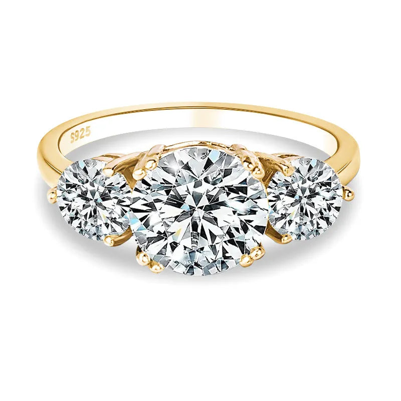 Trio Brilliance Three-Stone Moissanite Ring