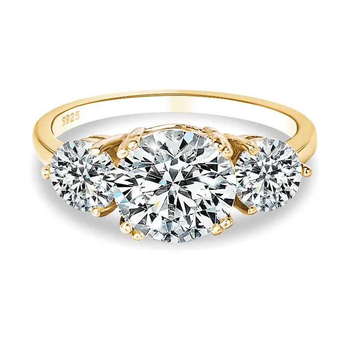 Trio Brilliance Three-Stone Moissanite Ring