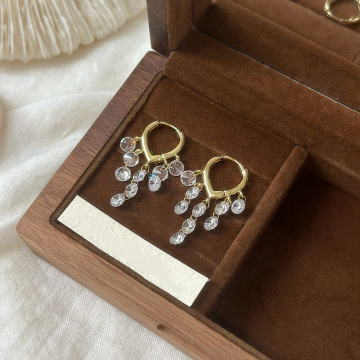 Crystal Tassel String Earrings