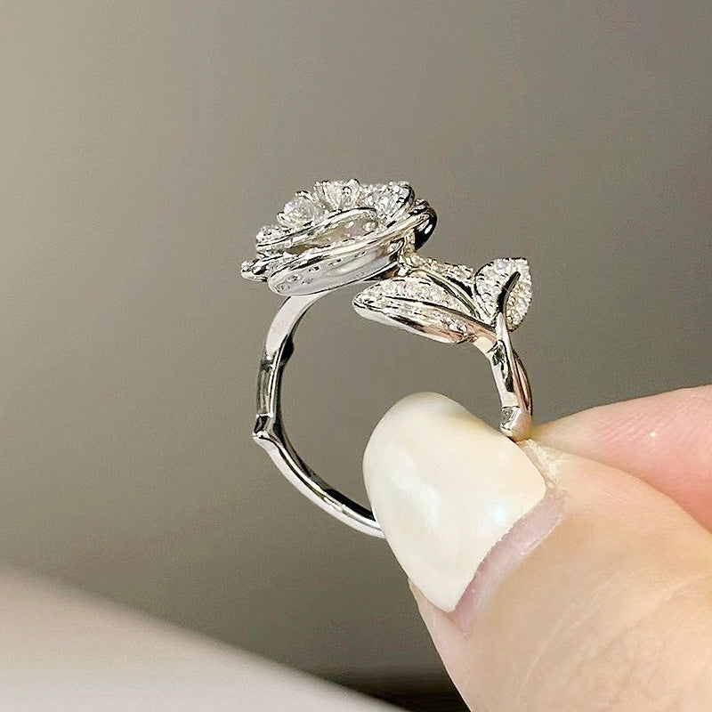 Sterling Silver Rose Ring