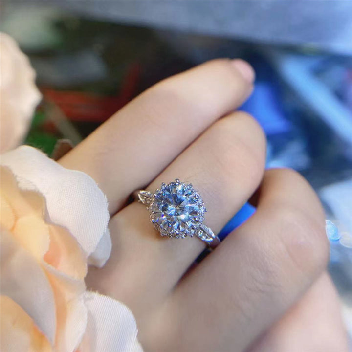 Blooming Bud Moissanite Ring