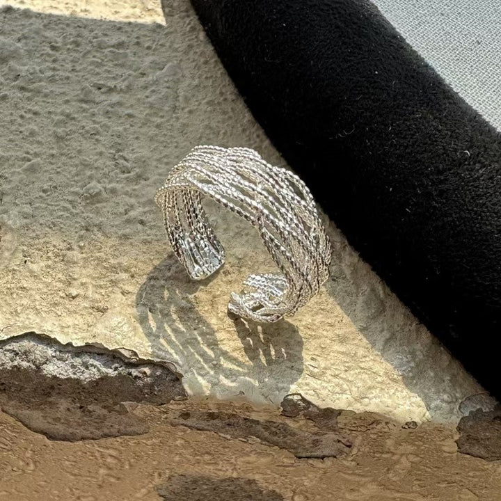 Sterling Silver Multi-Layered Line Wrap Set