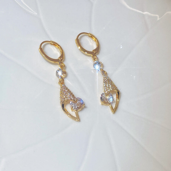 Spiral Sparkling Earrings