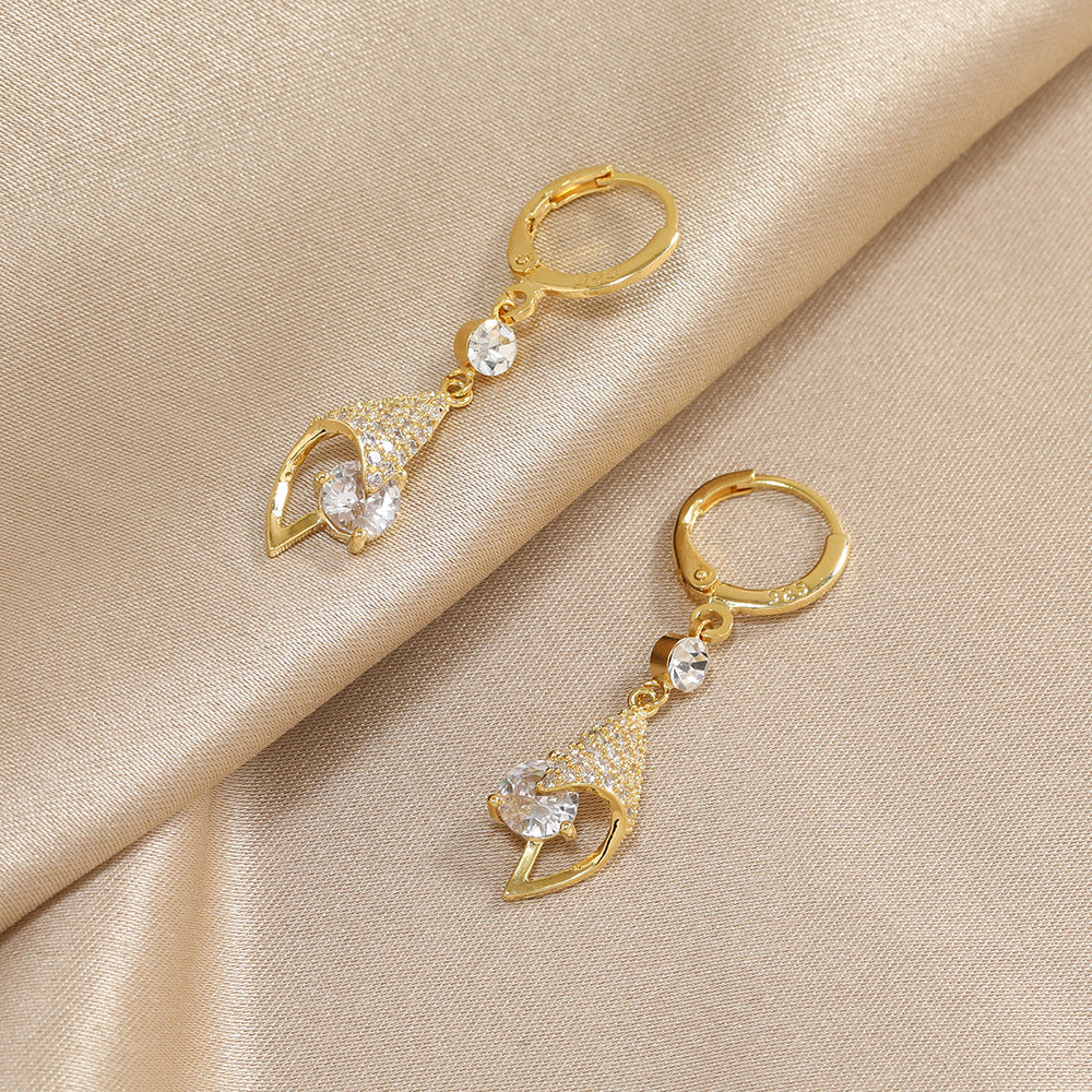 Spiral Sparkling Earrings