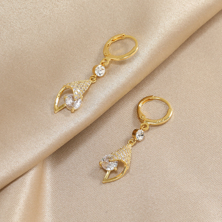 Spiral Sparkling Earrings