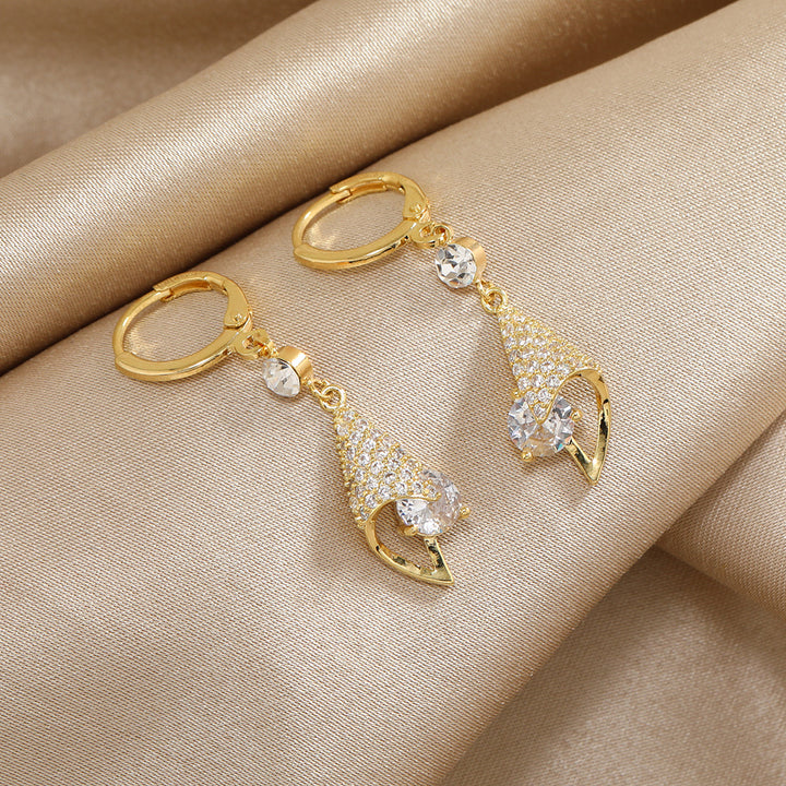 Spiral Sparkling Earrings