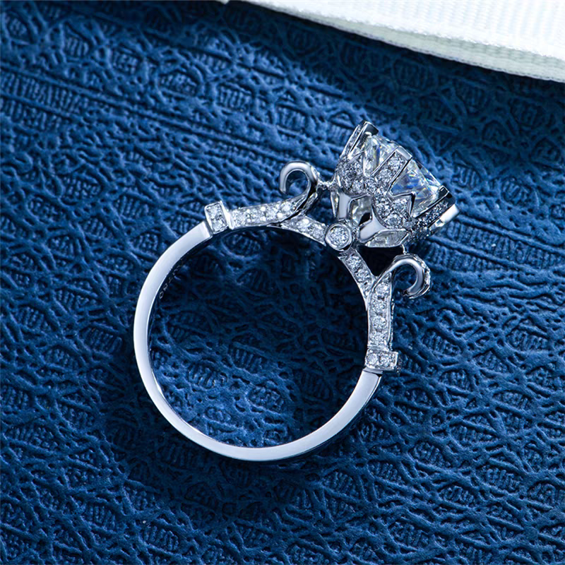 Regal Crown Cathedral Moissanite Ring