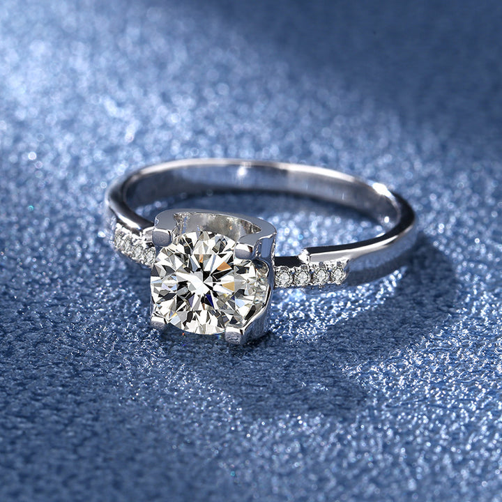 Everlasting Promise” Bullhorn Moissanite Ring