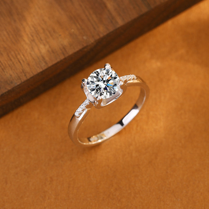 Everlasting Promise” Bullhorn Moissanite Ring