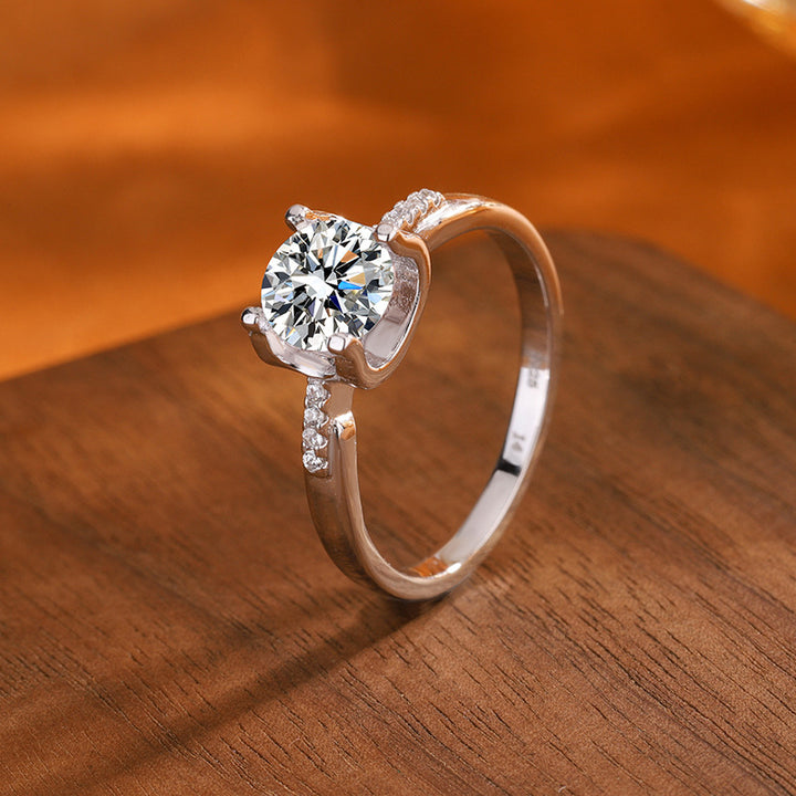 Everlasting Promise” Bullhorn Moissanite Ring