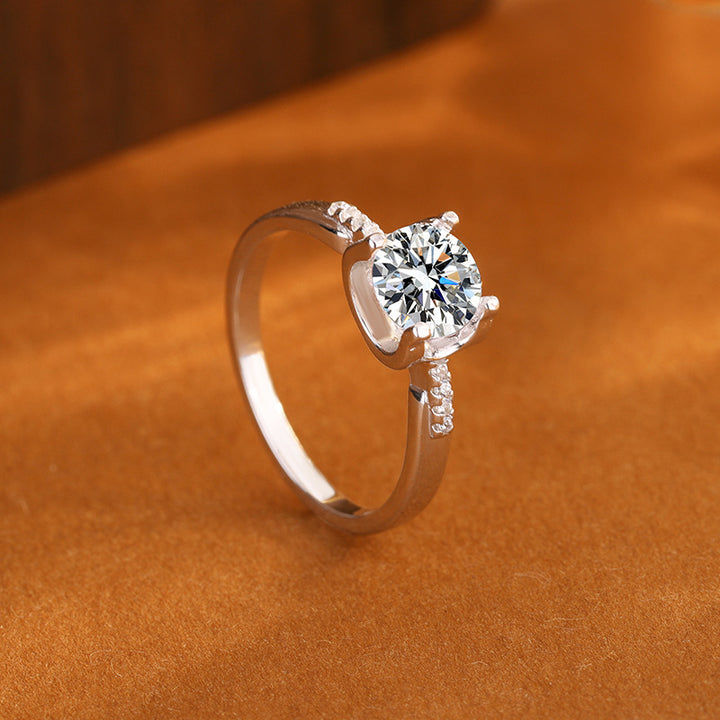Everlasting Promise” Bullhorn Moissanite Ring