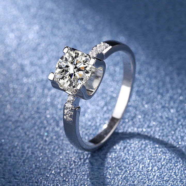 Everlasting Promise” Bullhorn Moissanite Ring