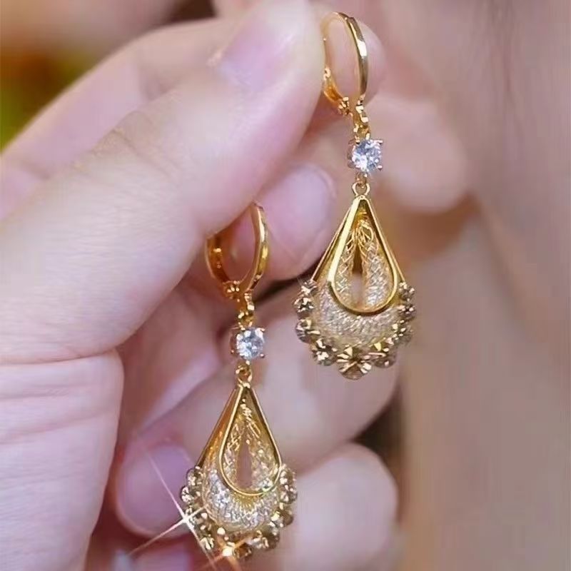 Silk Mesh Drop Earrings