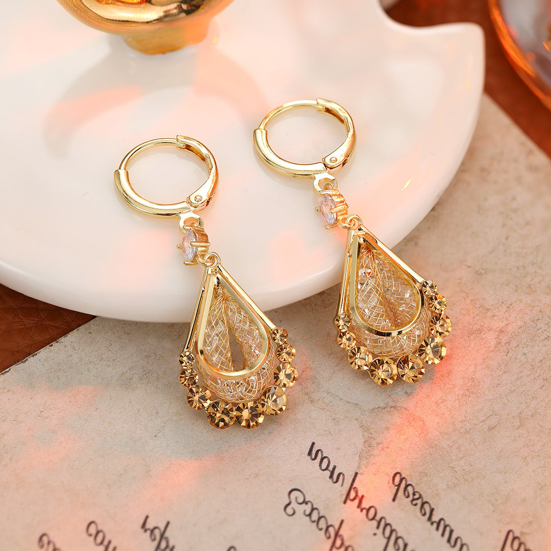 Silk Mesh Drop Earrings