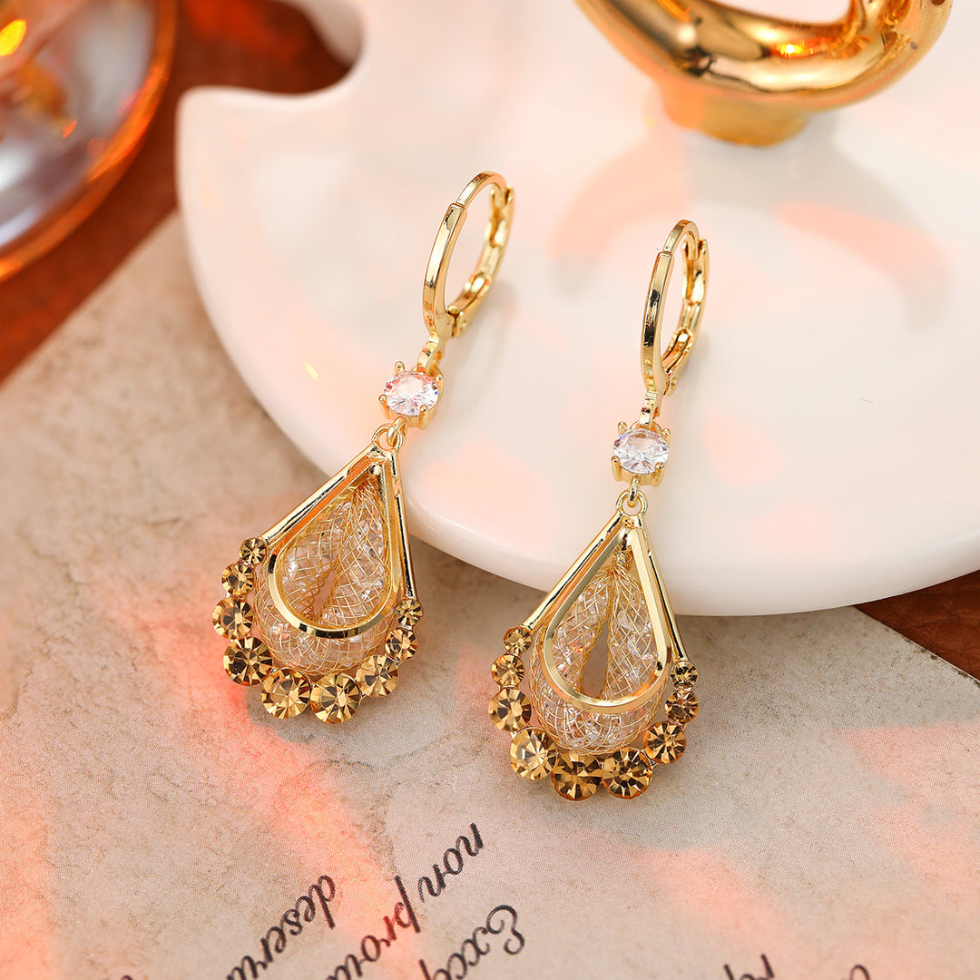 Silk Mesh Drop Earrings
