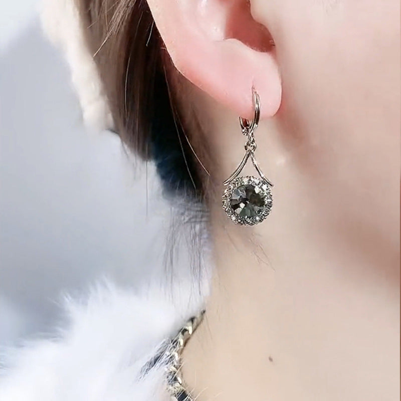 Gray Diamond Earrings