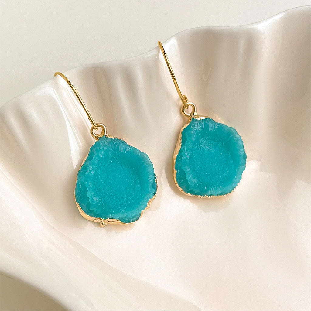 Blue Tears Summer Irregular Earrings