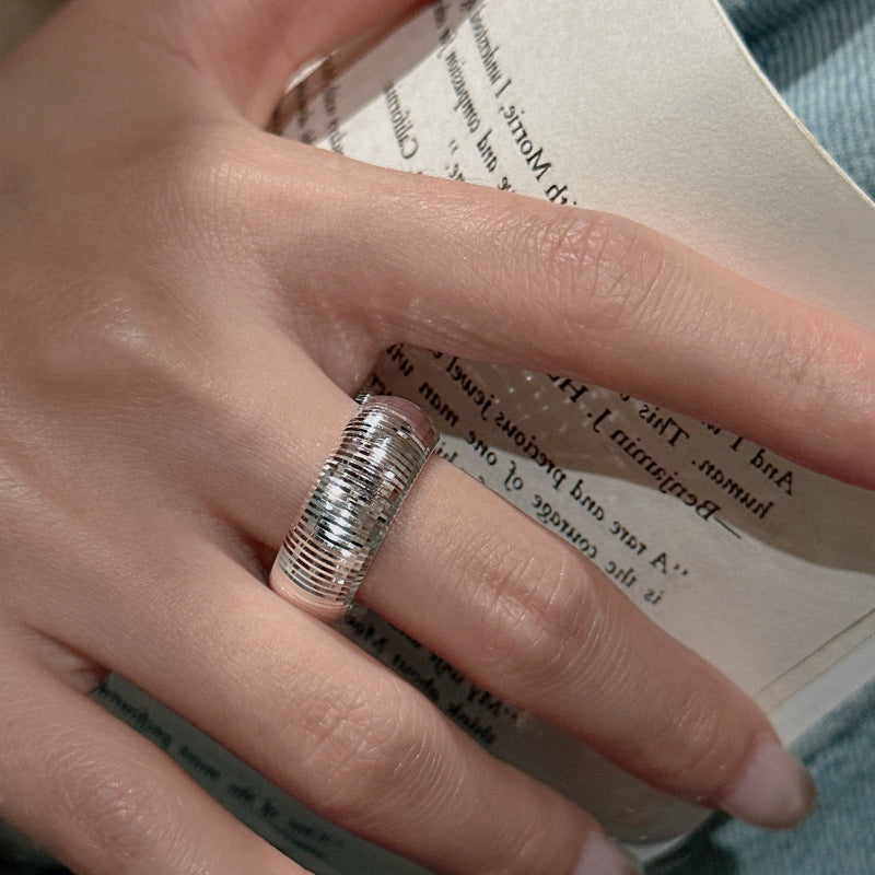 925 Sterling Silver Glitter Ring Earrings