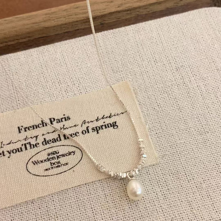 Sterling Silver Natural Freshwater Pearl Pendant Necklace
