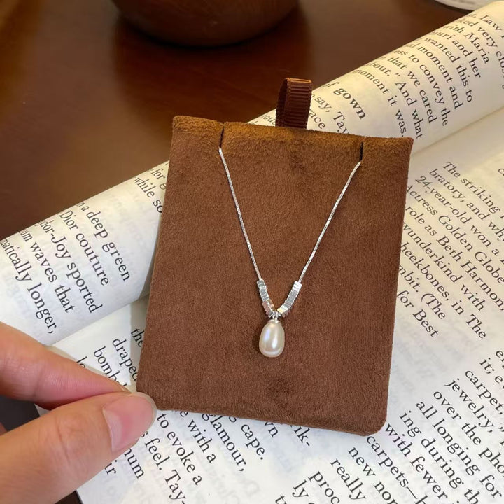 Sterling Silver Natural Freshwater Pearl Pendant Necklace