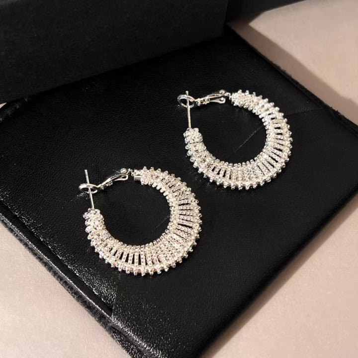 Textured Woven Hoop Earrings