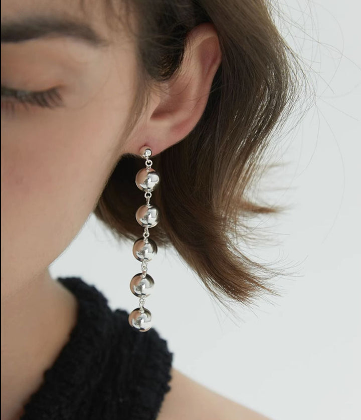 Metal Beaded Earrings