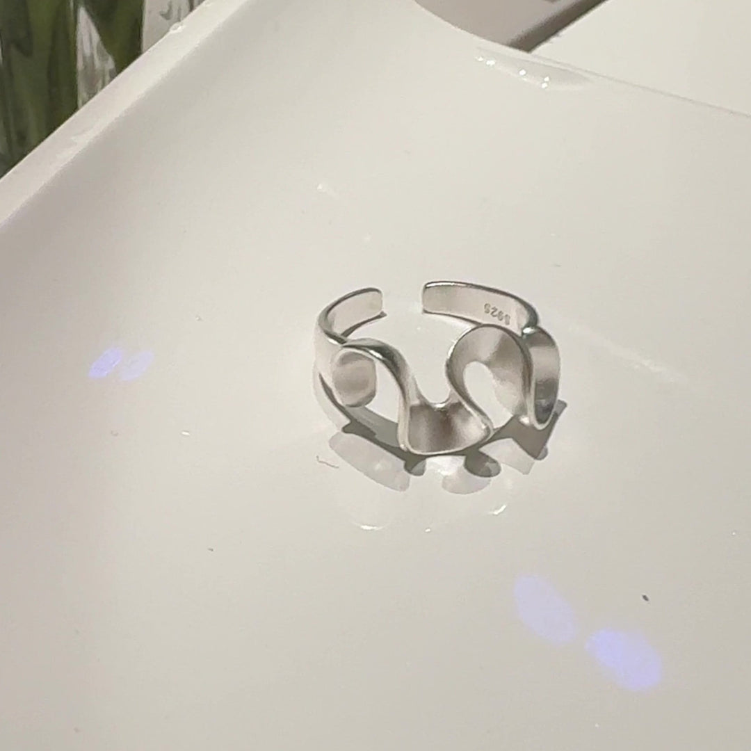 Sterling Silver Water Ripple Ring