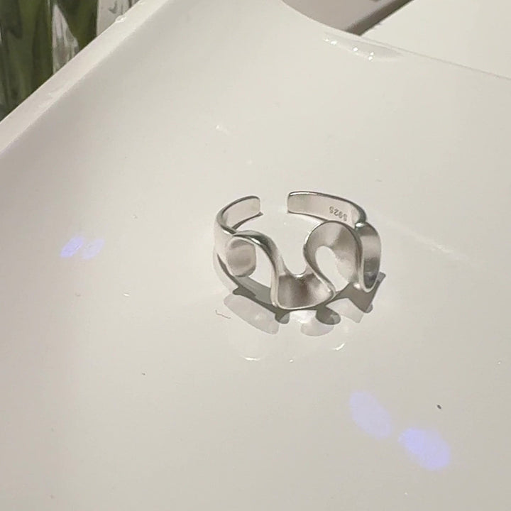 Sterling Silver Water Ripple Ring