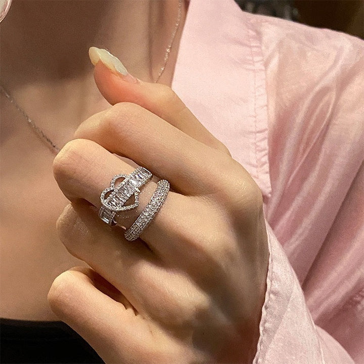 Designer Heart Zirconia Ring