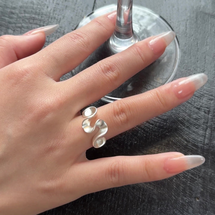 Sterling Silver Water Ripple Ring