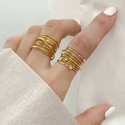 Multi-Layered Gold Ring