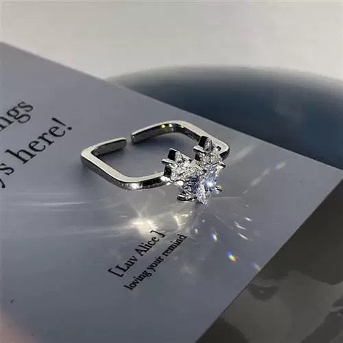 S925 Sterling Silver Dreamy Heart Zirconia Ring