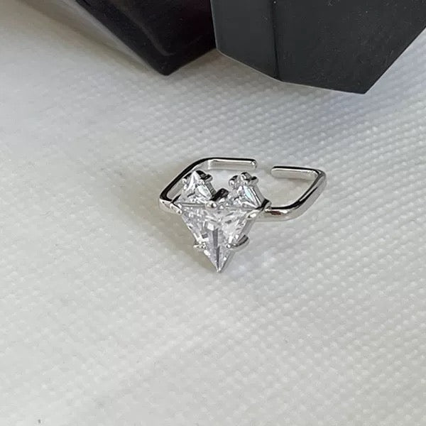 S925 Sterling Silver Dreamy Heart Zirconia Ring